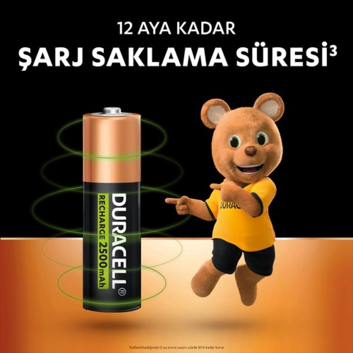Duracell Şarj Edilebilir AA Kalem Pil 2500 Mah 4'Lü Paket