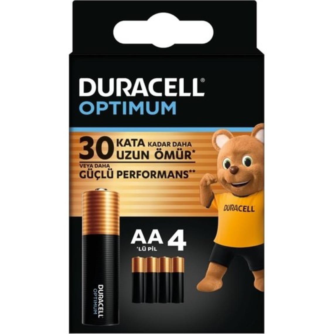 Duracell Optimum AA Pil (4'lü paket), Alkalin Pil 1,5V, LR6 MX1500