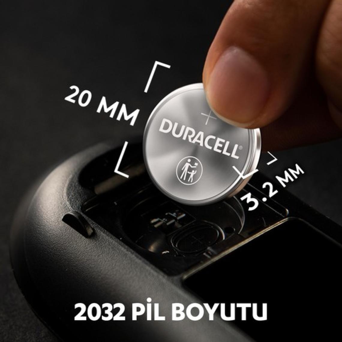 Duracell 2032 Lithium 3V Kartela 10'lu Pil