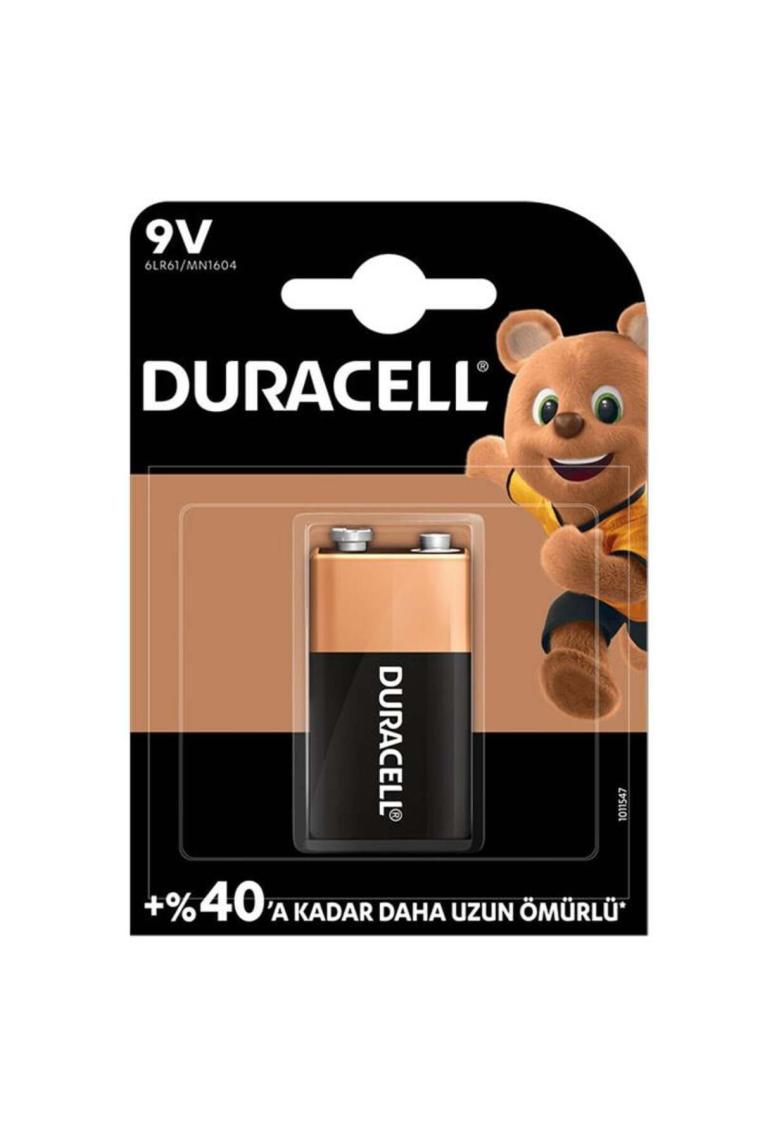 Duracell Alkalin 9 Volt Pil 6LR61/MN1604