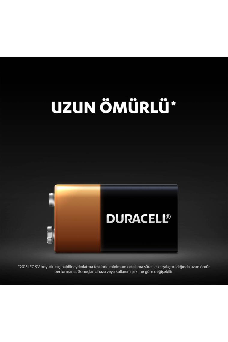 Duracell Alkalin 9 Volt Pil 6LR61/MN1604