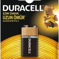 Duracell Alkalin 9V Pil, 6LR61/MN1604 1'li Paket