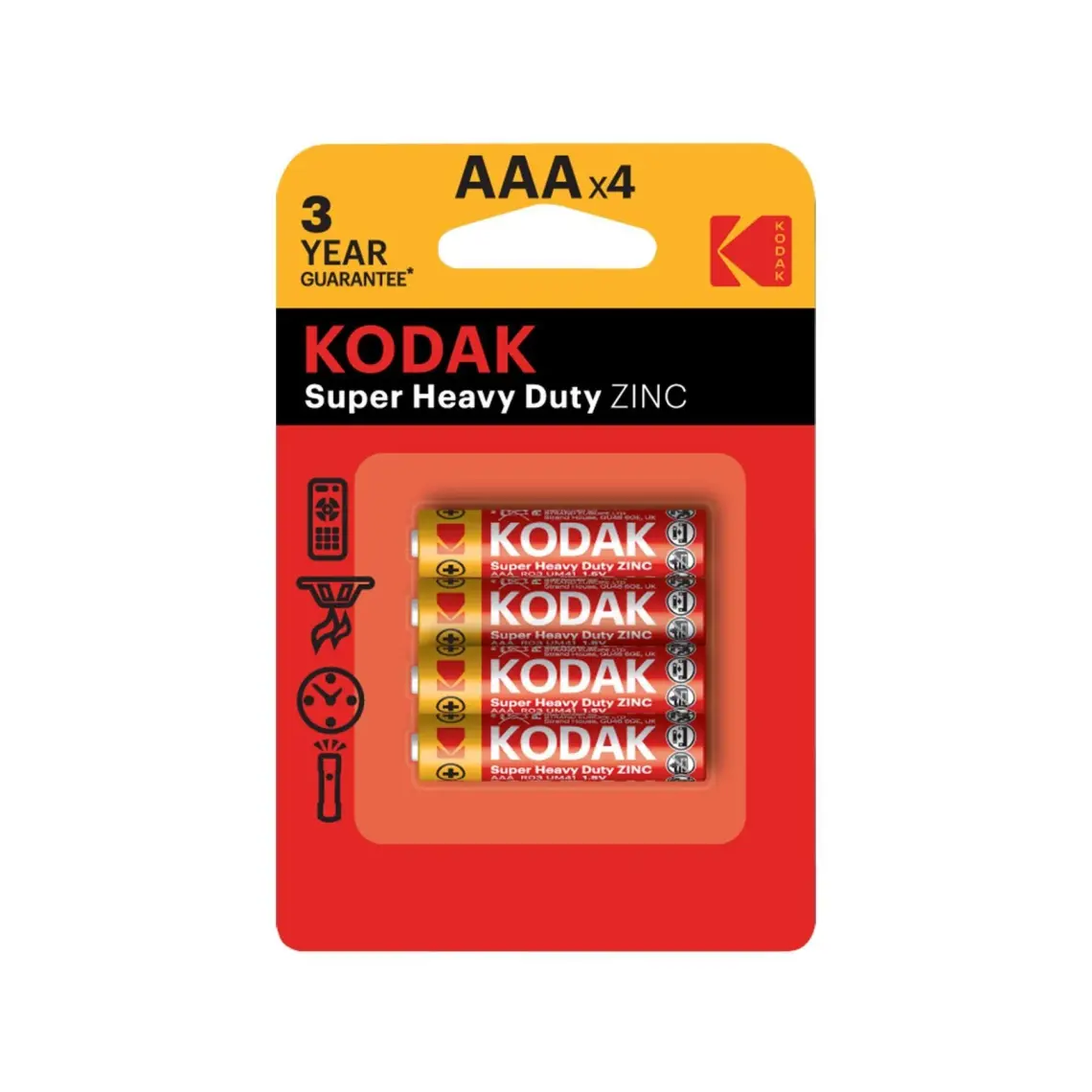 Kodak Blisterli Çinko Karbon ince Pil - 4'lü Paket