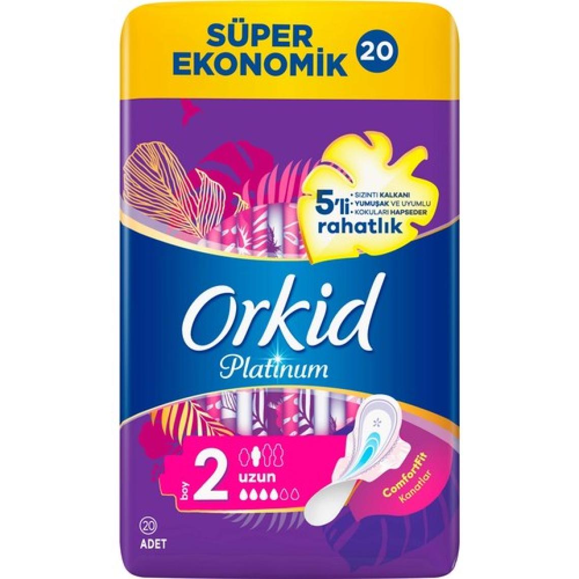 Orkid Platinum Uzun Boy 2 Hijyenik Ped 20'li