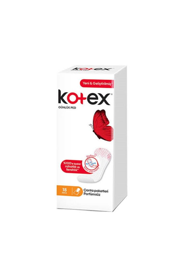 Kotex İnce Günlük Ped Parfümsüz 18'li