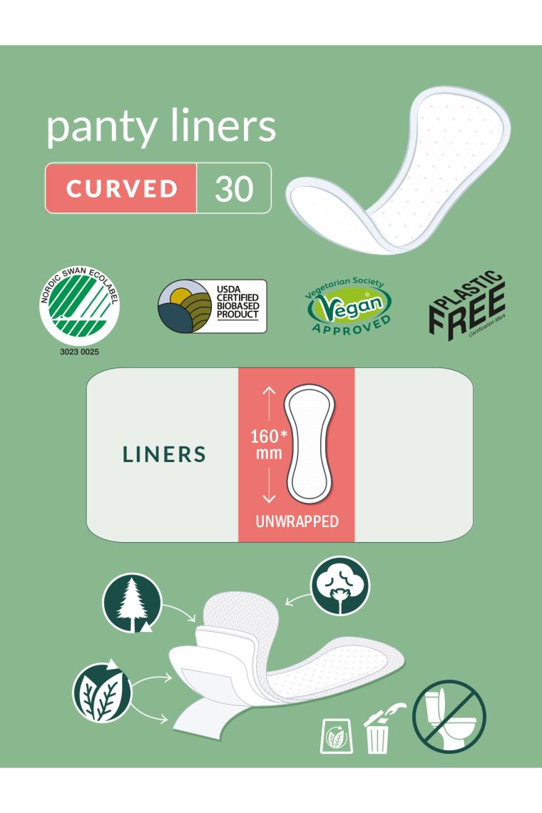 Günlük Ped - Anatomik Şekilli Curved 30'lu