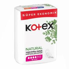 Kotex Natural Hipoalerjenik Hijyenik Ped Uzun 18'li