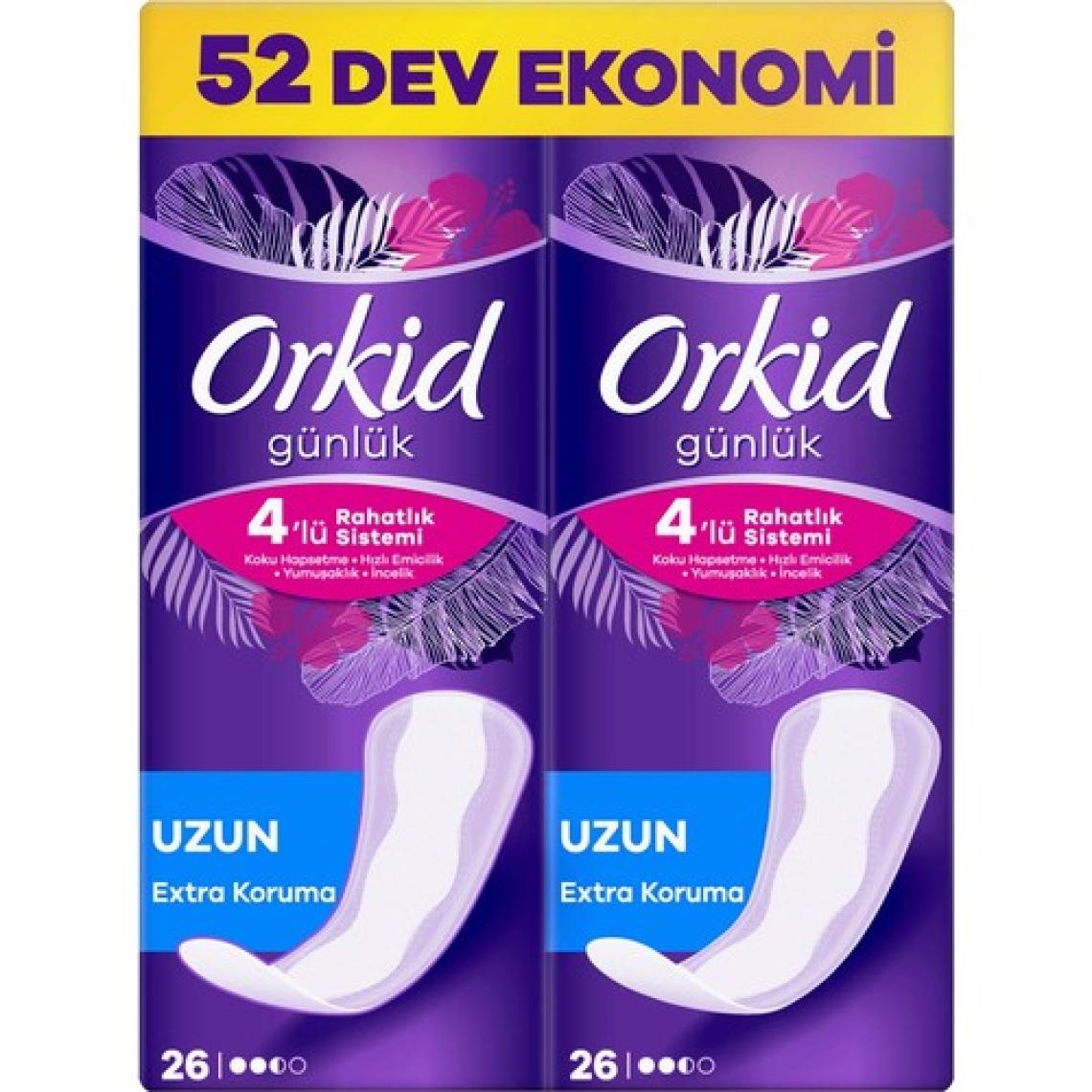 Orkid Extra Koruma Uzun Günlük Ped 52 Adet