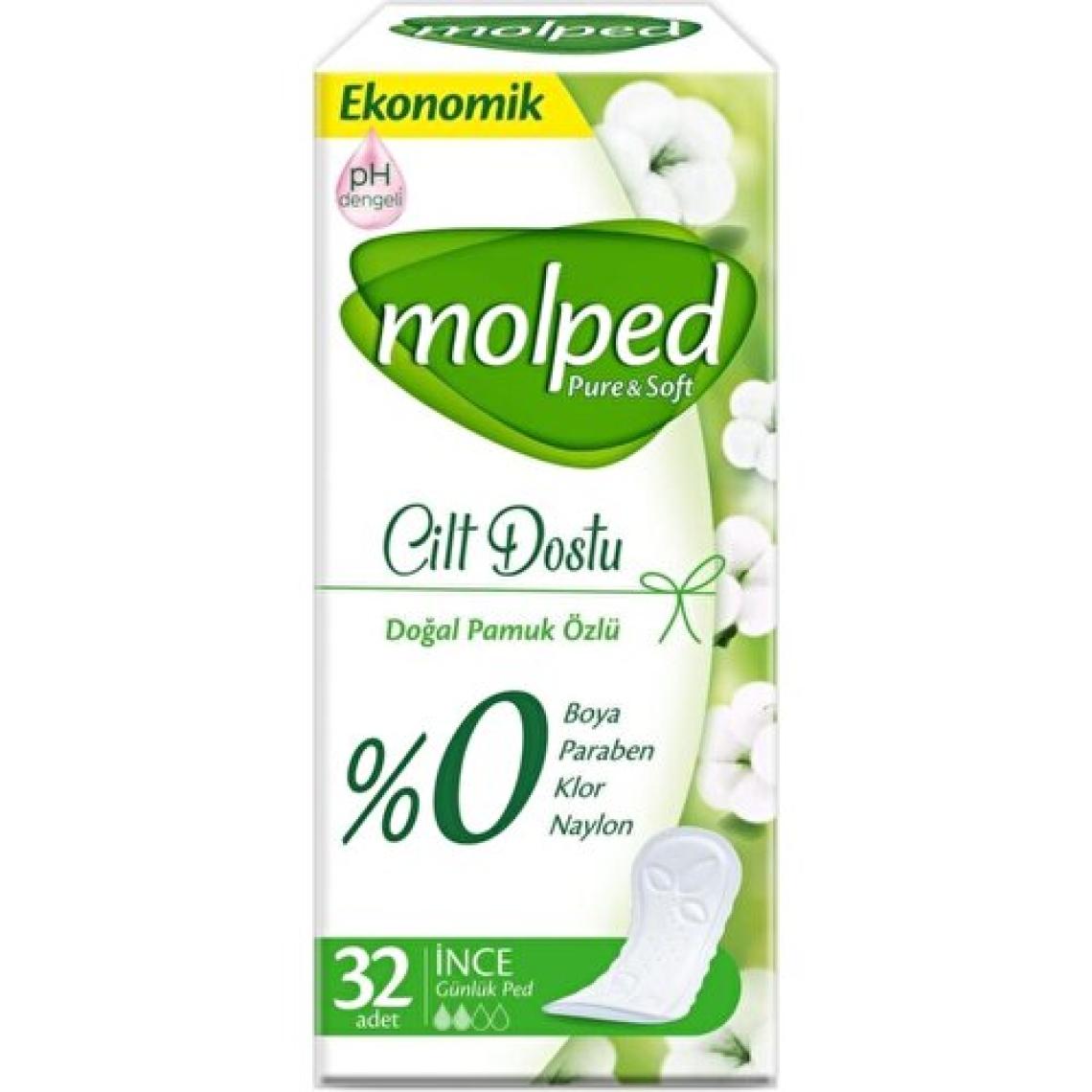 Molped Pure & Soft Cilt Dostu İnce 32'li Günlük Ped