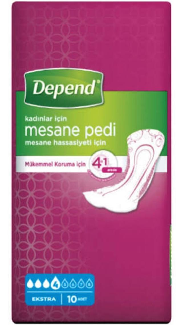 Depend Mesane Pedi Kadın Ekstra 10'lu 8 Adet