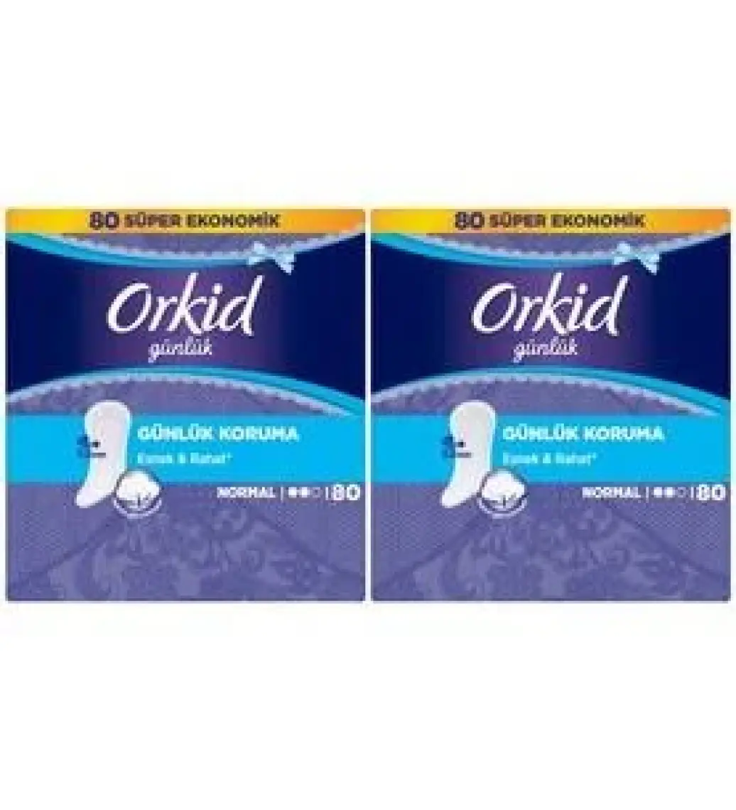 Orkid Günlük Ped Normal Dev Ekonomi Paketi 2x80 Ped