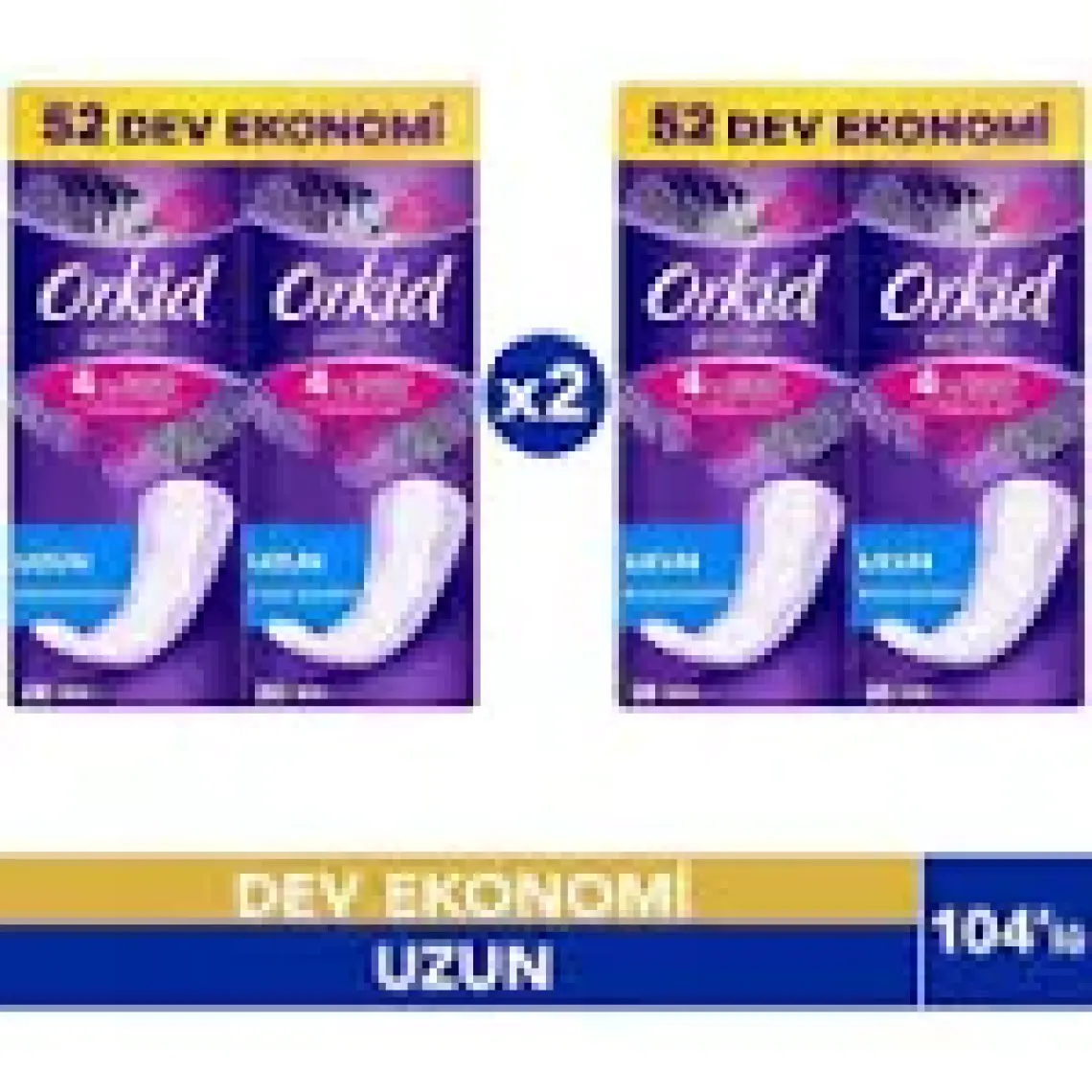 Orkid Günlük Ped Uzun Extra Koruma 104'LÜ Dev Ekonomi