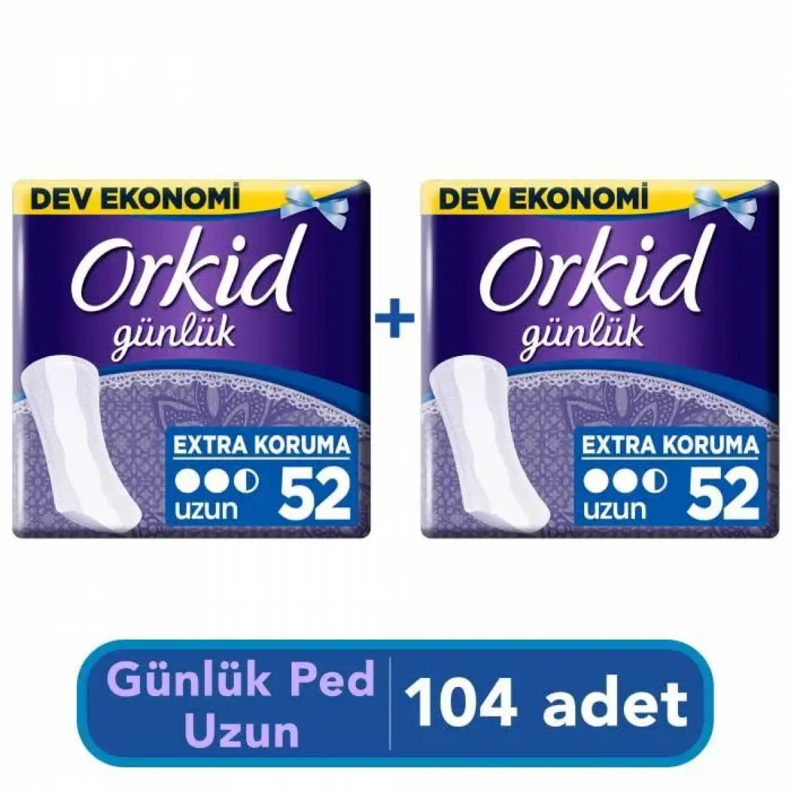 Orkid Günlük Ped Uzun Extra Koruma 104'LÜ Dev Ekonomi