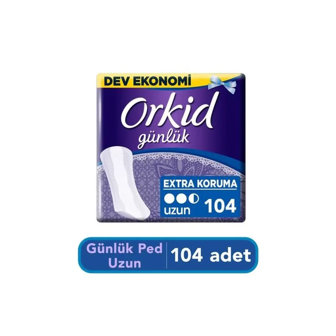 Orkid Günlük Ped Uzun Extra Koruma 104'LÜ Dev Ekonomi