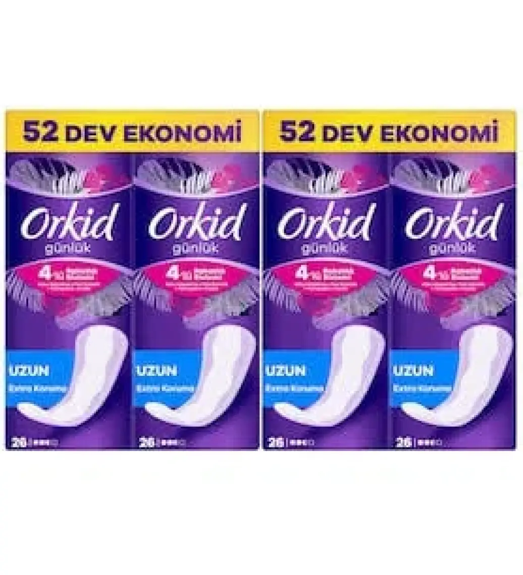 Orkid Günlük Ped Uzun Extra Koruma 104'LÜ Dev Ekonomi