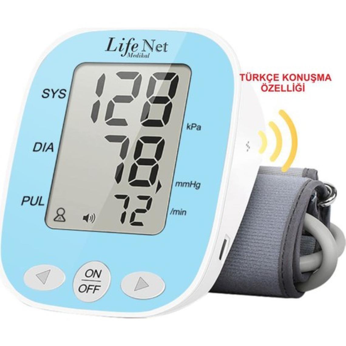 Türkçe Konuşan Life Net Medikal Kol Tipi Dijital Tansiyon Aleti