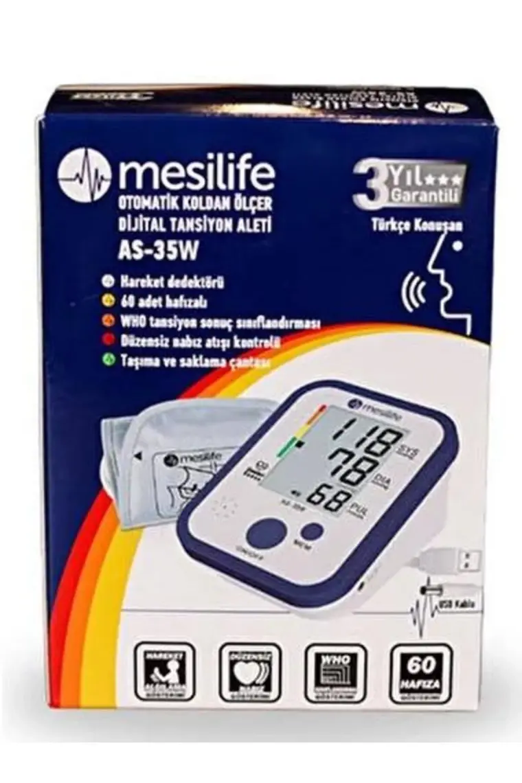 Mesilife AS-35W Koldan Ölçer Konuşan Tansiyon Aleti