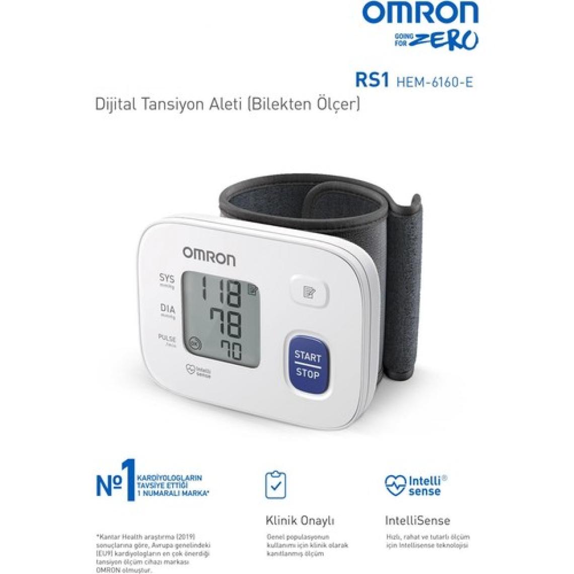 OMRON RS1 Kolay Taşınabilir Bilekten Ölçer Tansiyon Aleti