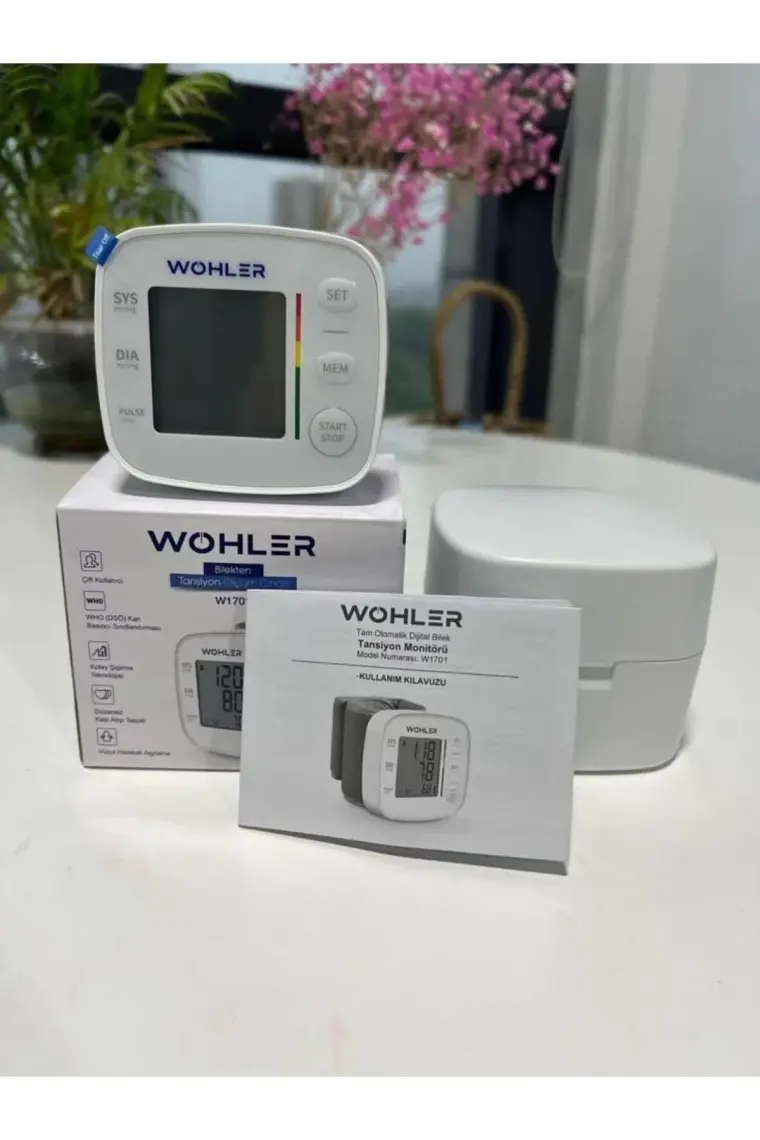 Wohler Bilekten Ölçer Dijital Tansiyon Aleti , Nabız Ölçer , 2 x 120 Ölçüm Hafıza , Saklama Kutulu