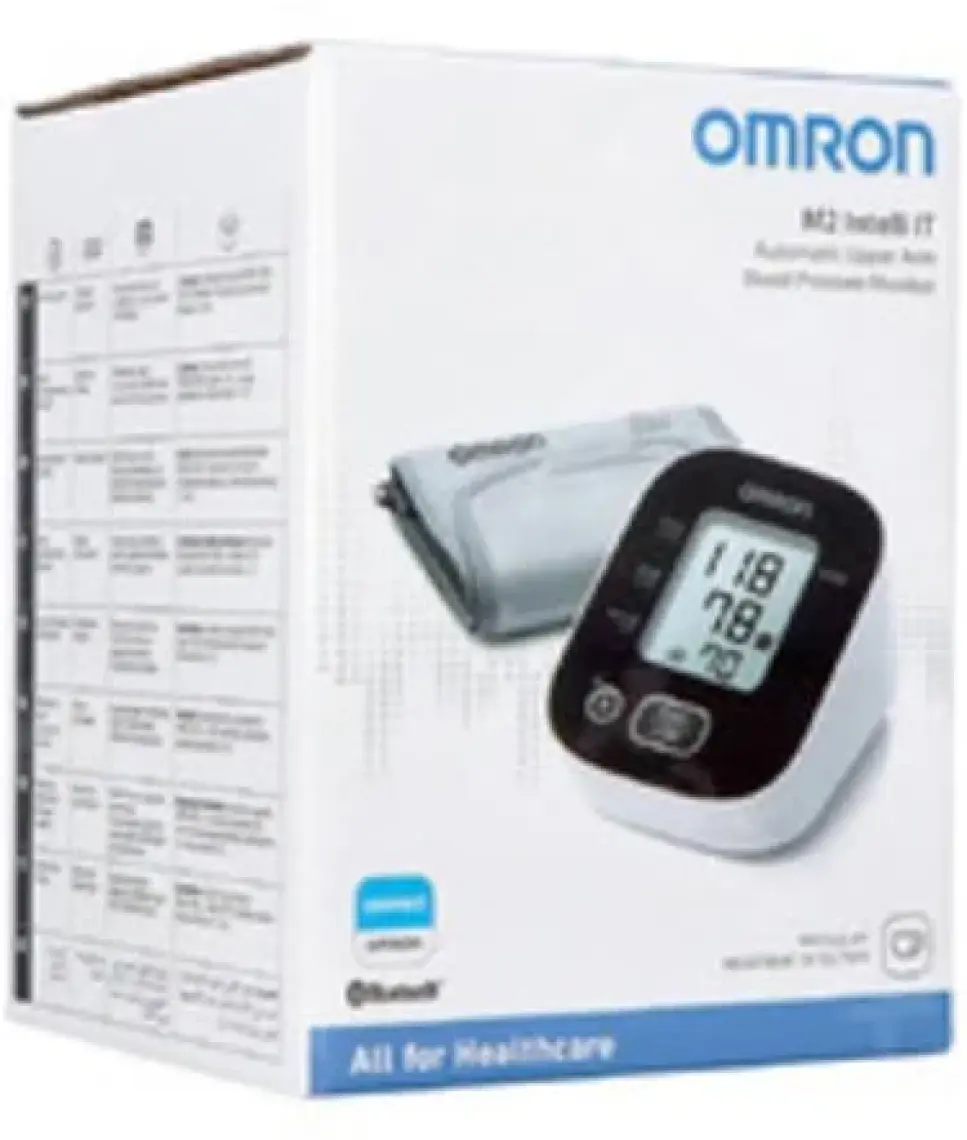 OMRON M2 Intelli IT+ 2 Kullanıcılı Akıllı Telefonlar ile Uyumlu Geniş Manşetli Üst Koldan Ölçer Dijital Tansiyon Aleti
