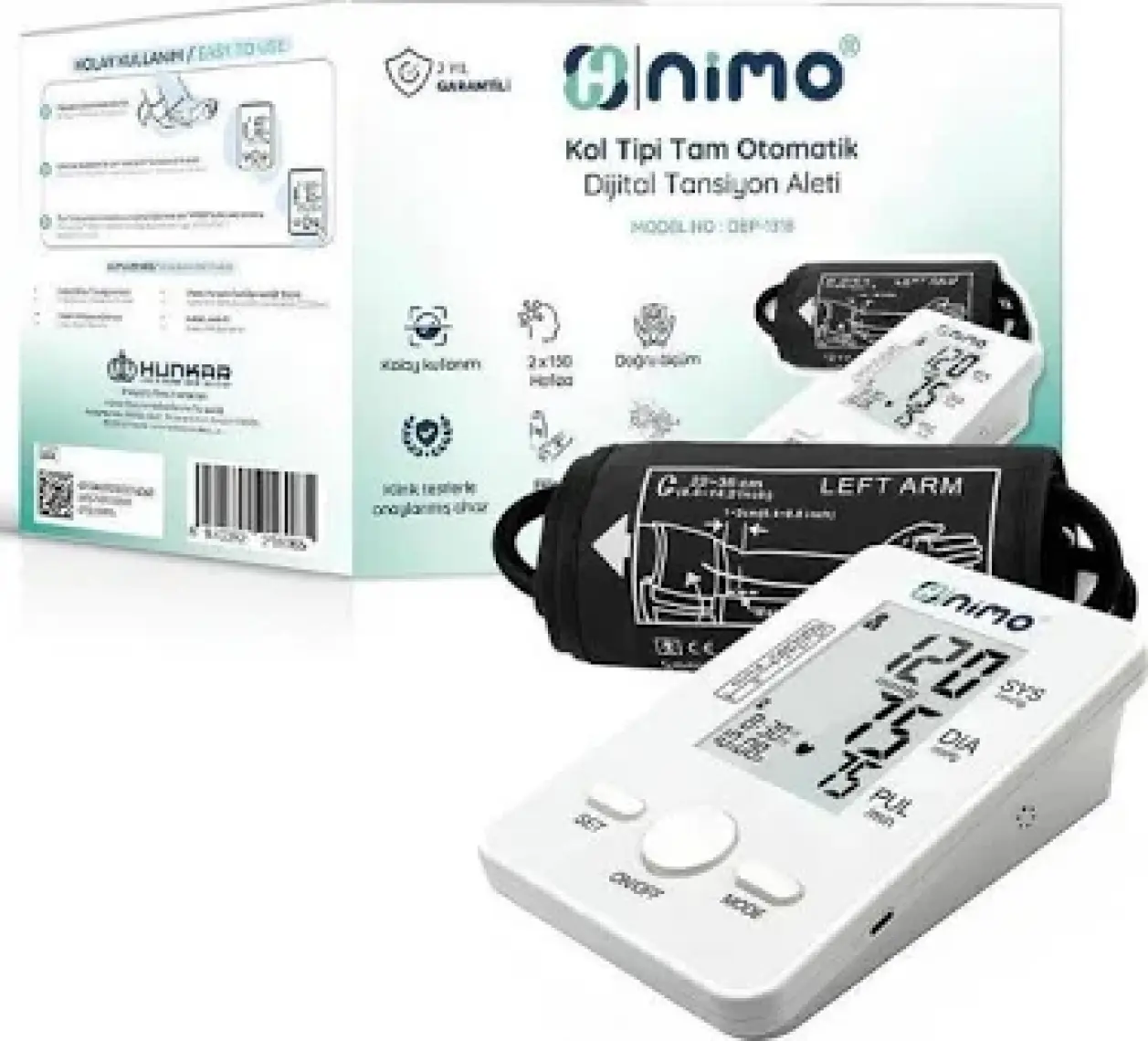 Nimo Kol Tipi Otomatik Dijital Tansiyon Aleti ( DBP-1318 )
