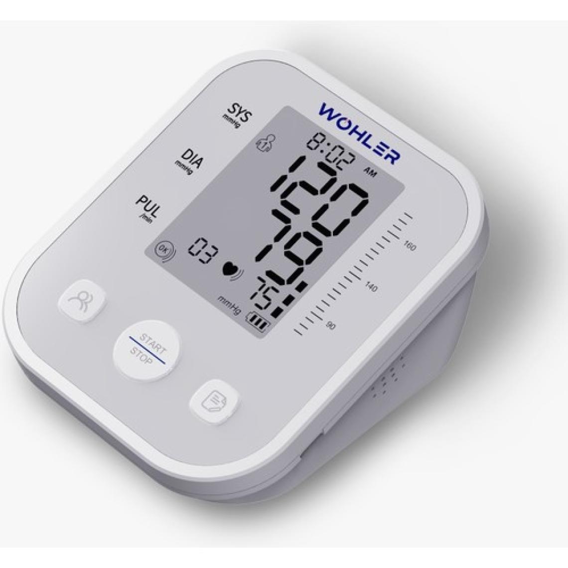 Wohler Üst Koldan Ölçer Dijital Tansiyon Aleti Nabız Ölçer USB Girişli 99 Ölçüm Hafıza Çantalı