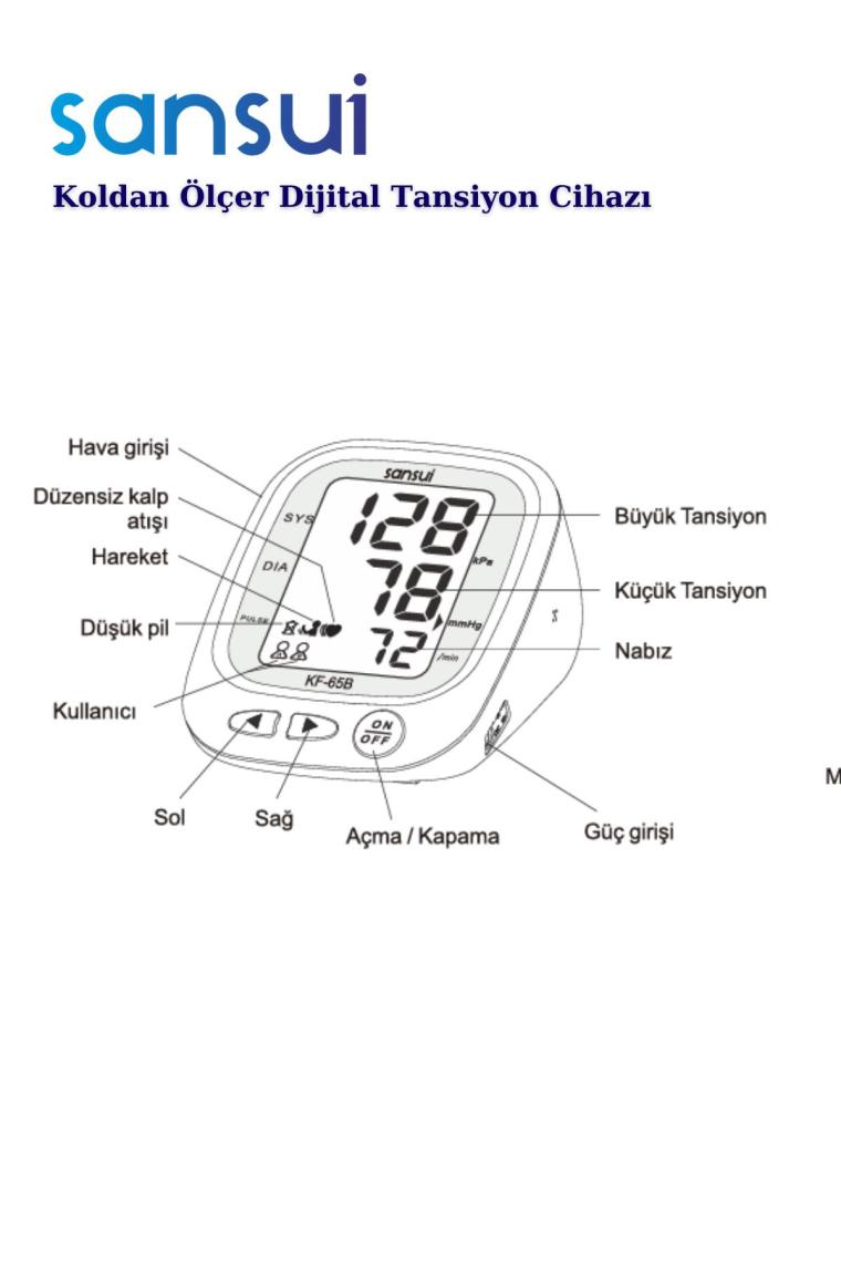 Koldan Ölçer Hafızalı Dijital Tansiyon Aleti