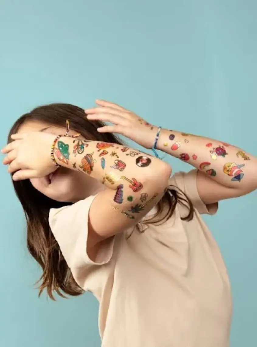 Omy Tattoo Çocuk Geçici Dövme - Kawaii (50 Adet)