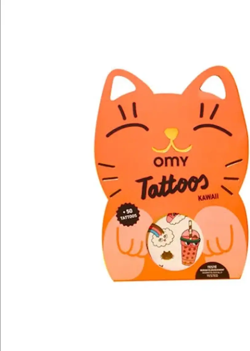 Omy Tattoo Çocuk Geçici Dövme - Kawaii (50 Adet)