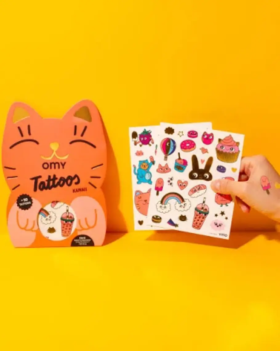 Omy Tattoo Çocuk Geçici Dövme - Kawaii (50 Adet)