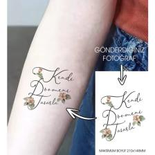 Bk Gift Kendin Tasarla Geçici DÖVME(21X15CM), Tattoo, Arkadaşa Hediye, Sevgiliye Hediye