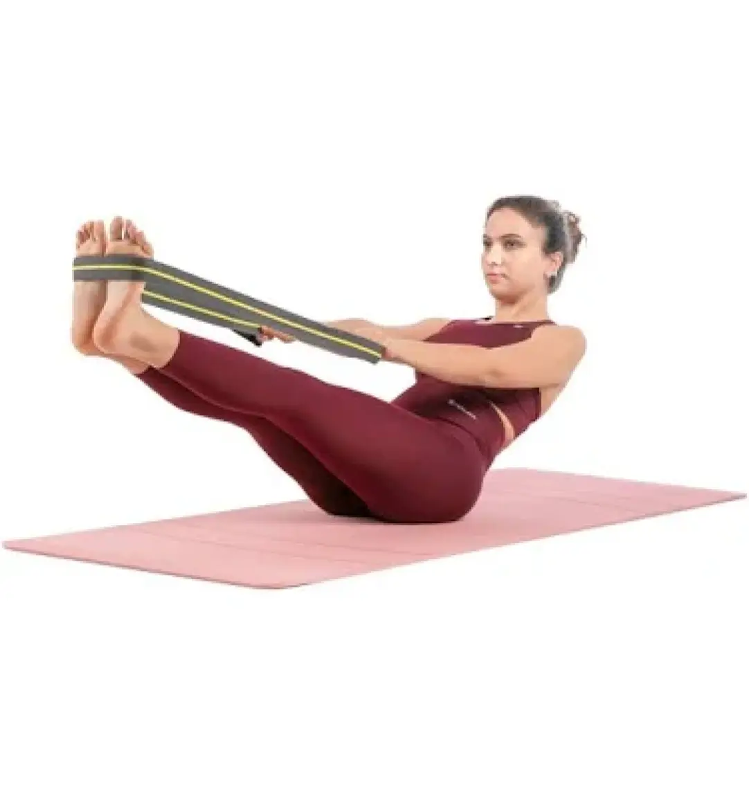 Rebuwo Sekiz Kademeli Pilates Bandı Direnç Bandı Yoga Lastiği Esneme Kayışı Seti