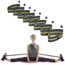 Rebuwo Sekiz Kademeli Pilates Bandı Direnç Bandı Yoga Lastiği Esneme Kayışı Seti