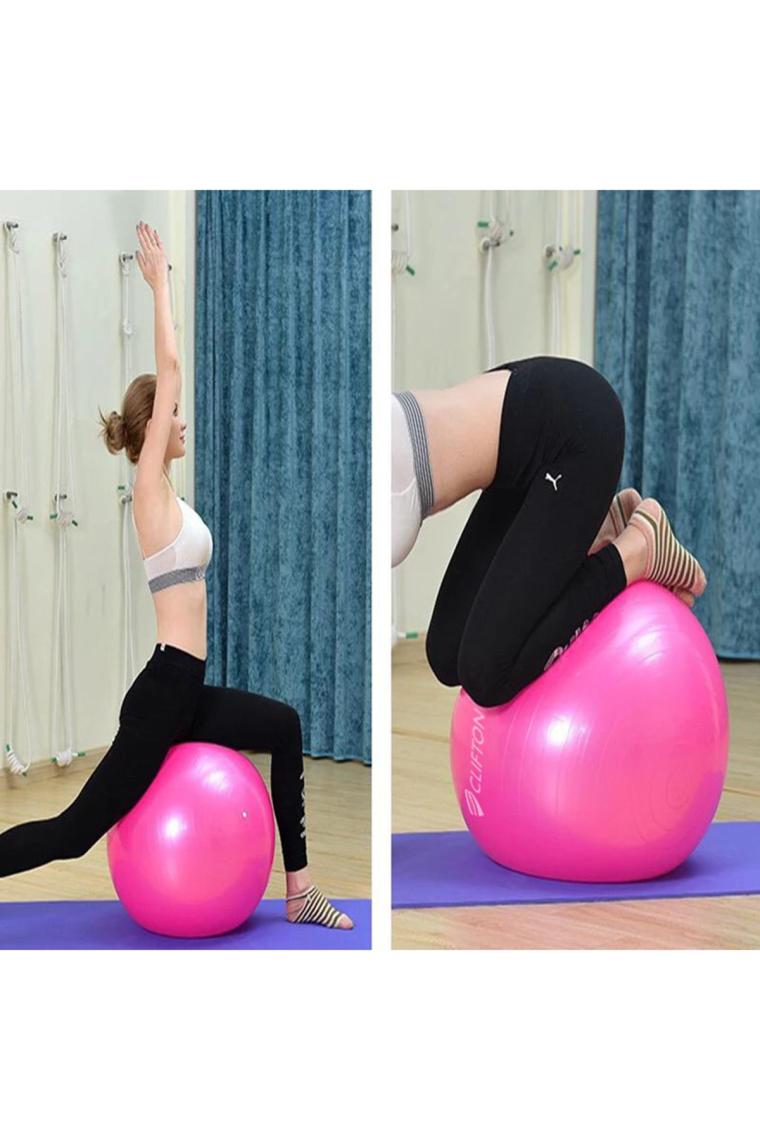 Clifton 65 cm Pilates Topu Dura-Strong Deluxe Fitilli Pilates Top + Pompa