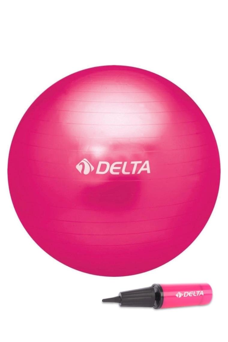 75 cm Fuşya Deluxe Pilates Topu Ve Çift Yönlü Pompa Seti