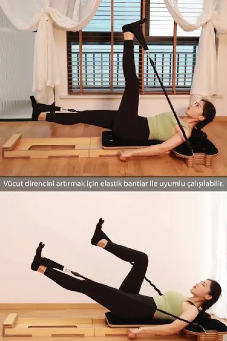 Profesyonel Reformer Pilates Aleti – Ahşap Gövde, Ayarlanabilir Yaylı Sistem - Komple Pilates Seti