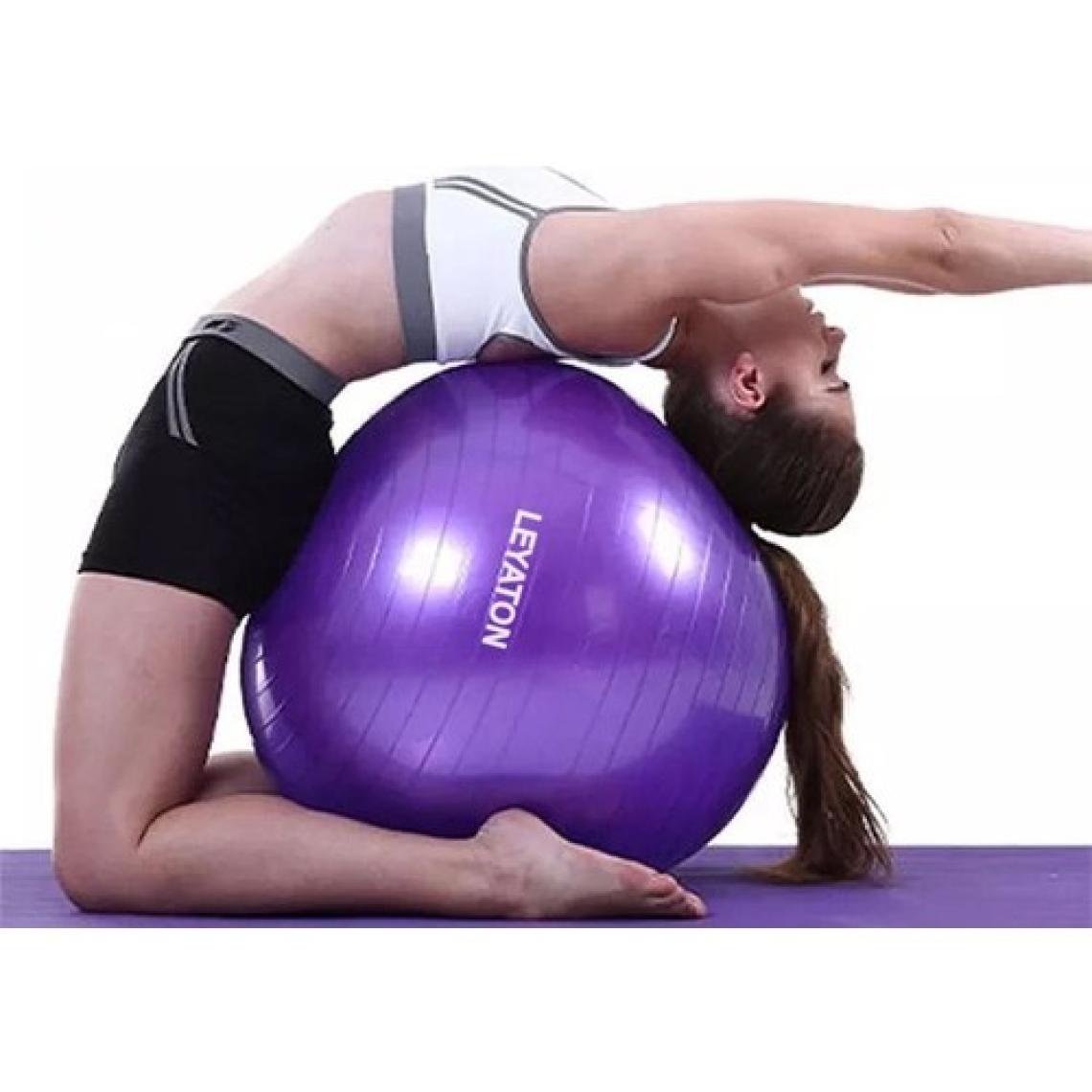 Leyaton Pilates Topu Kalın Büyük Boy Pilates Topu Mor Renk+Pompa