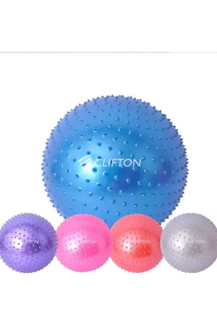 Clifton Dikenli Jimnastik Topu 65 cm Mor+ Pompa