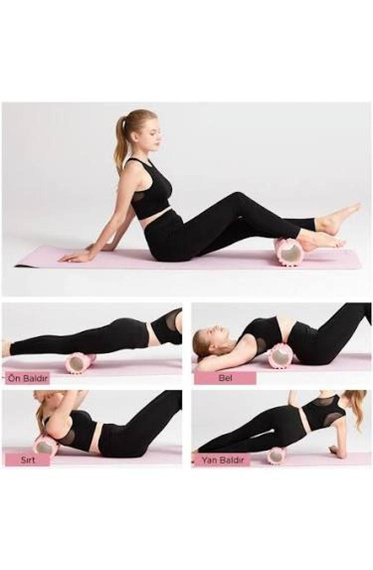 Gymo Pro Series Foam Roller Pilates Masaj Rulosu Siyah