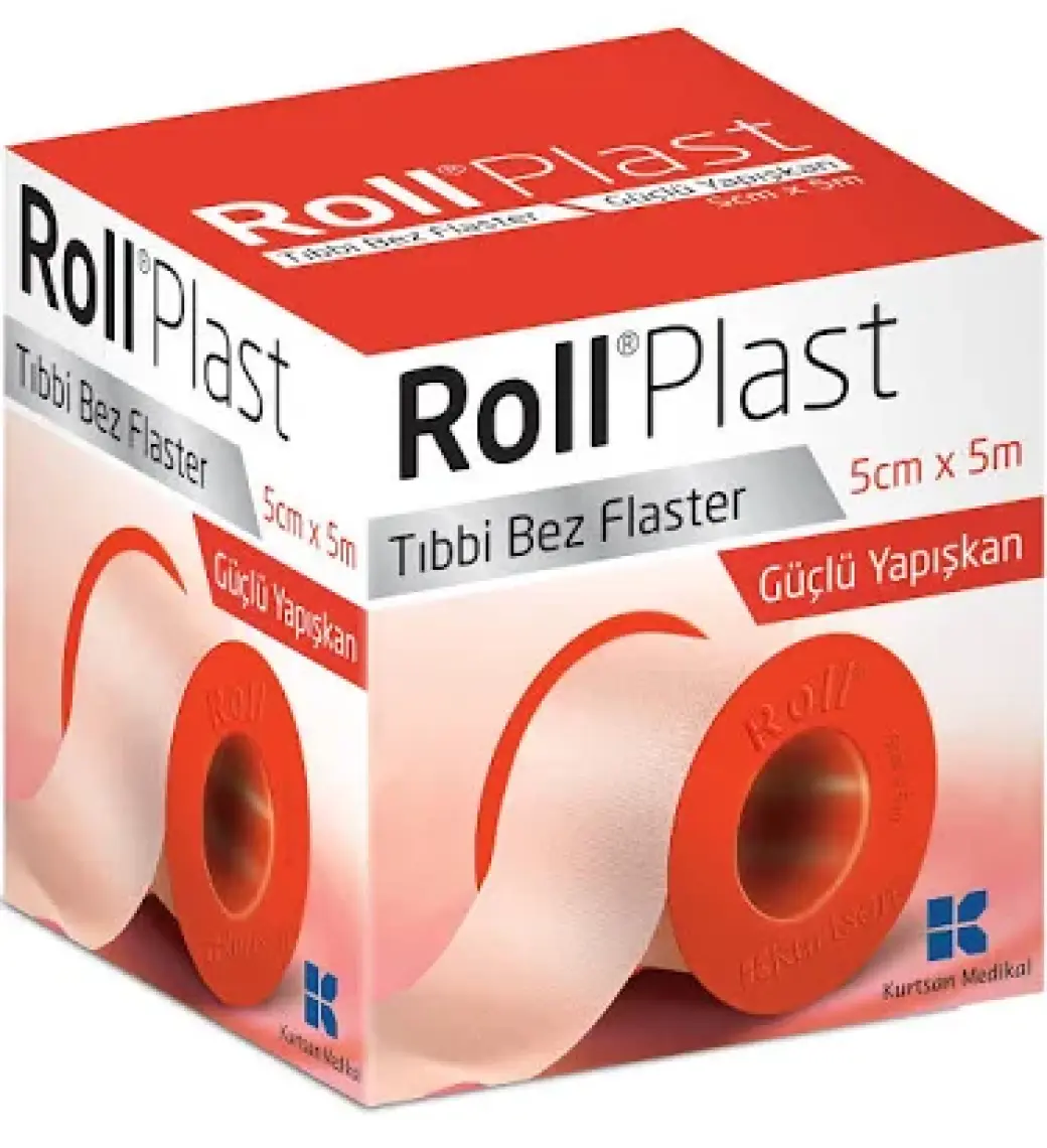 Roll Plast 5X5 M Tıbbi Flaster Çinko Oksitli Kauçuk Yapışkanlı