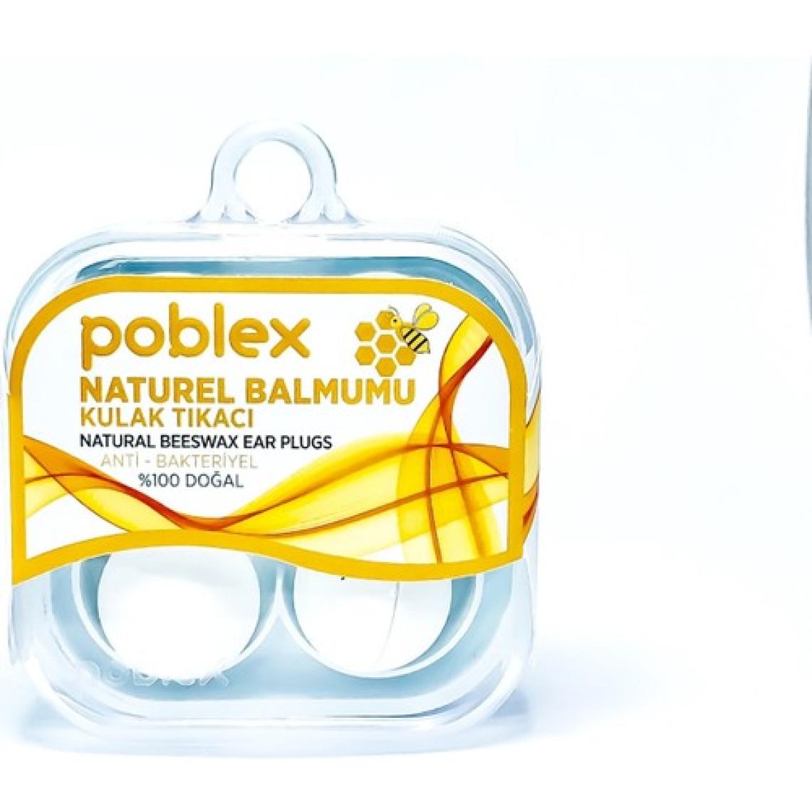 Poblex Naturel Balmumu Kulak Tıkacı 1 Çift (2 adet) Kutulu