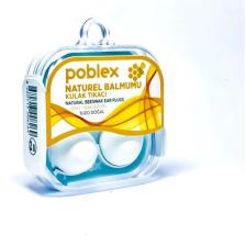 Poblex Naturel Balmumu Kulak Tıkacı 1 Çift (2 adet) Kutulu