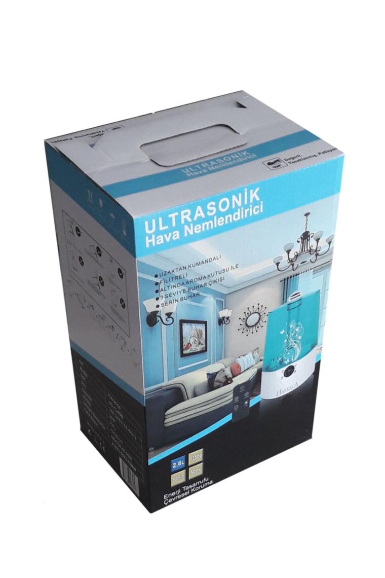 Havvaca Ultrasonik Soguk Buhar Makinası( Oda Nemlenderici ) Hd-1349 Şeffaf