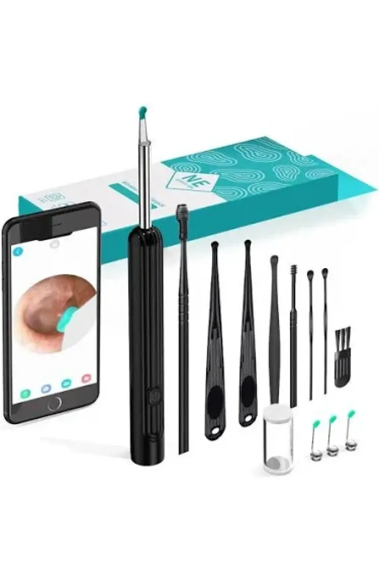 Valkyrie Kablosuz Wifi Kulak Temizleme Kamerası - Ios Android Iphone Uyumlu 1296P Hd LED Otoskop Kamera
