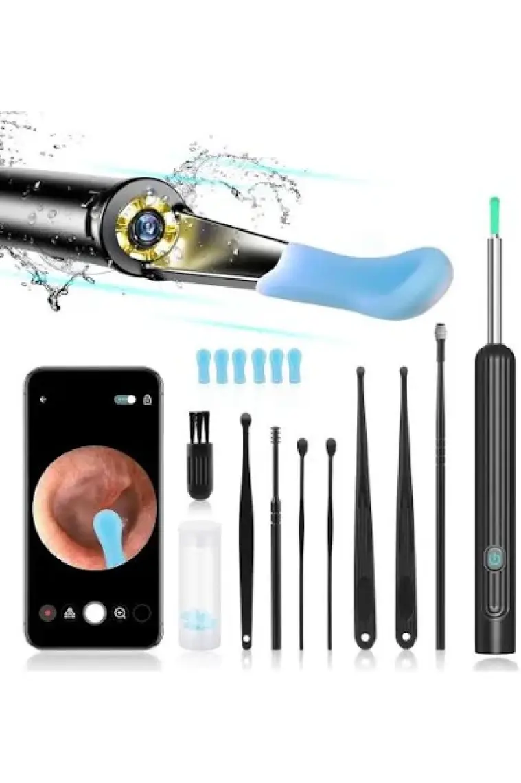 Valkyrie Kablosuz Wifi Kulak Temizleme Kamerası - Ios Android Iphone Uyumlu 1296P Hd LED Otoskop Kamera