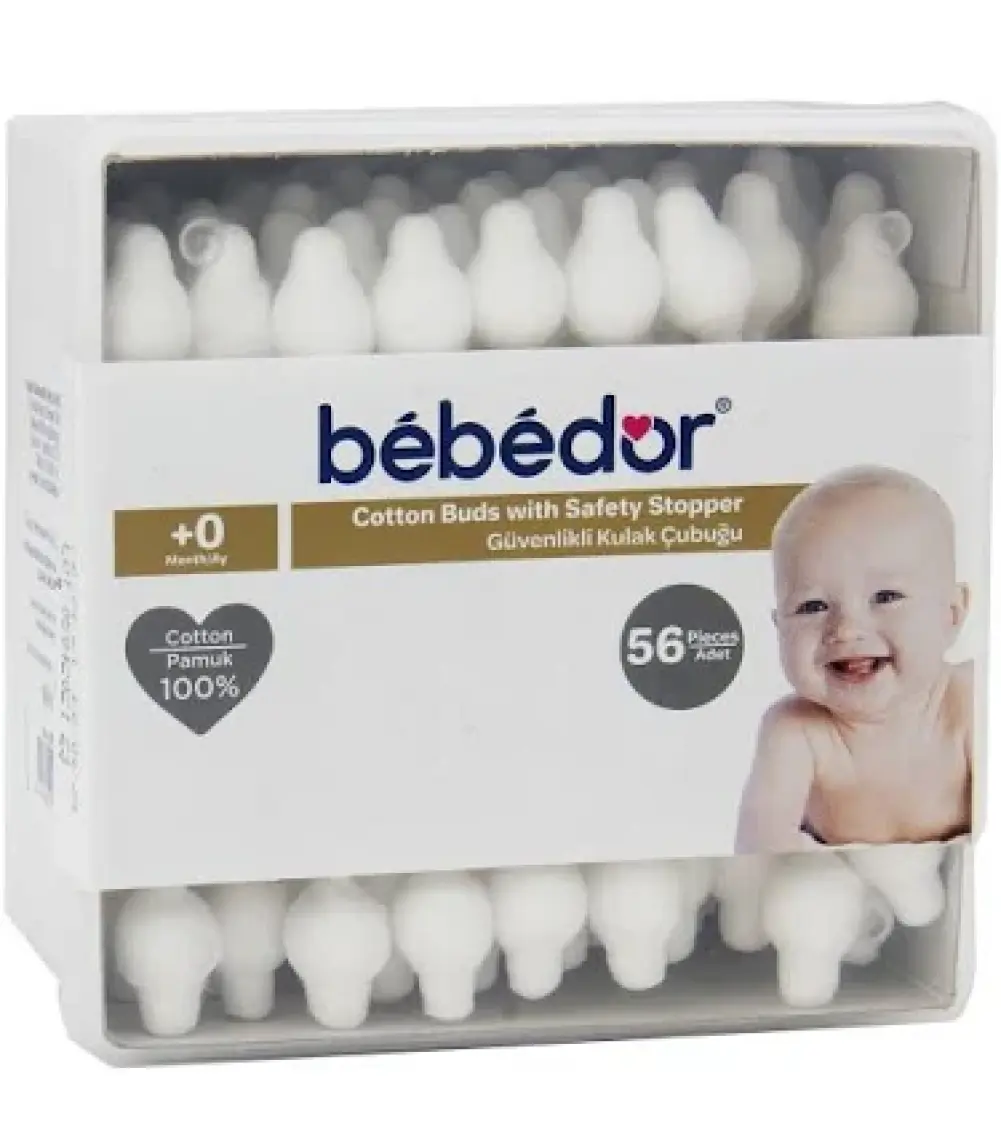 Bebedor Güvenlikli Kulak Çubuğu 56 Lı