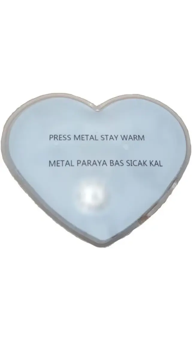 Bosphorus Kalpli Geyikli Cep Sobası - El Isıtıcı - Sıcak Su Torbası Pvc Beyaz  9 cm