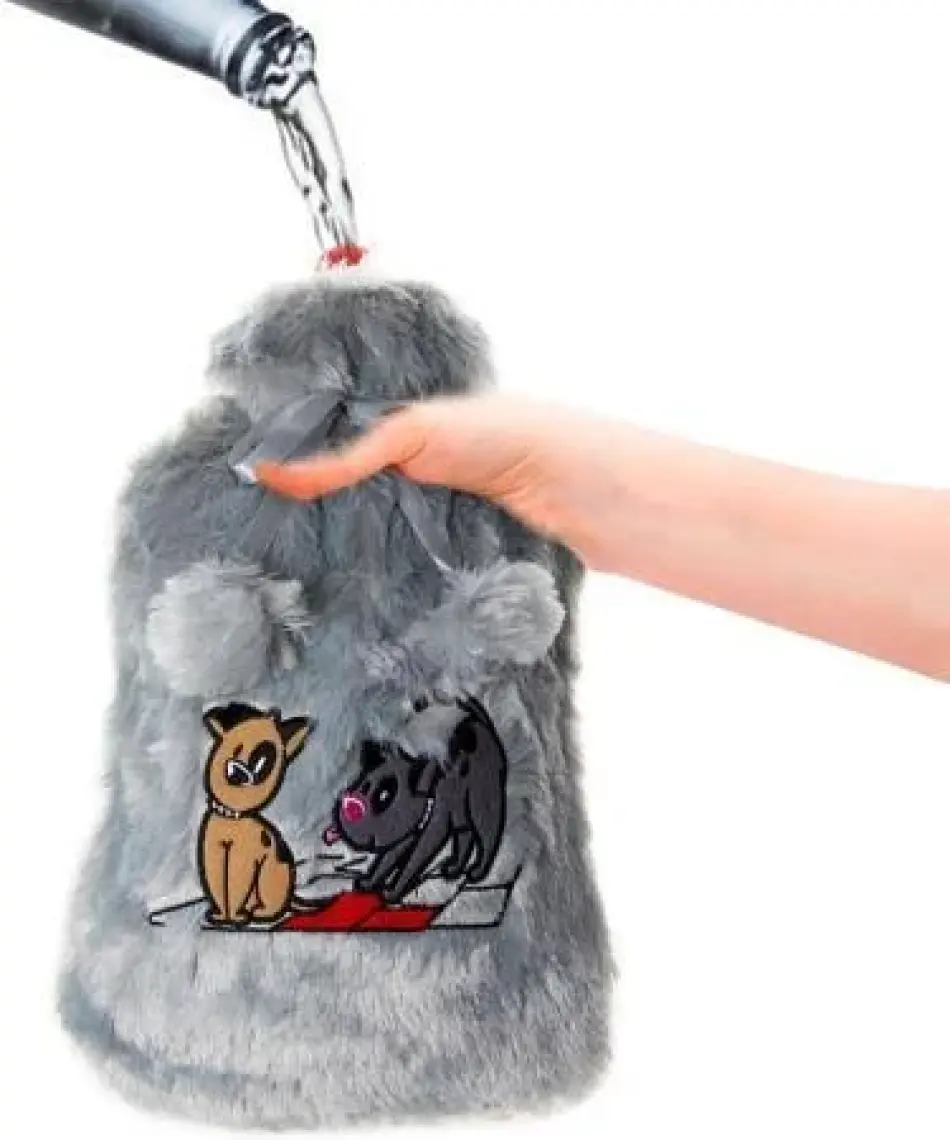 Biggdesign Dogs Gri Peluş Sıcak Su Torbası