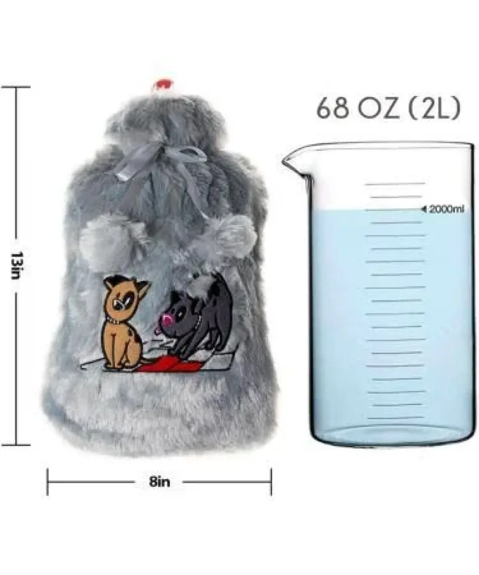 Biggdesign Dogs Gri Peluş Sıcak Su Torbası