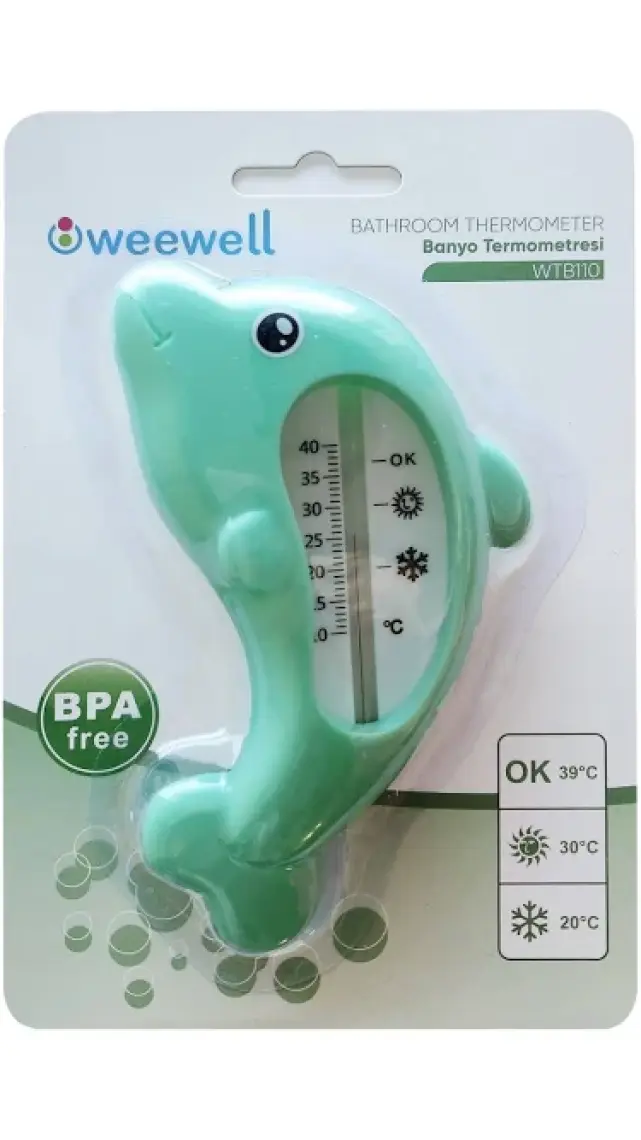 Weewell WTB110 Banyo Termometresi Yeşil